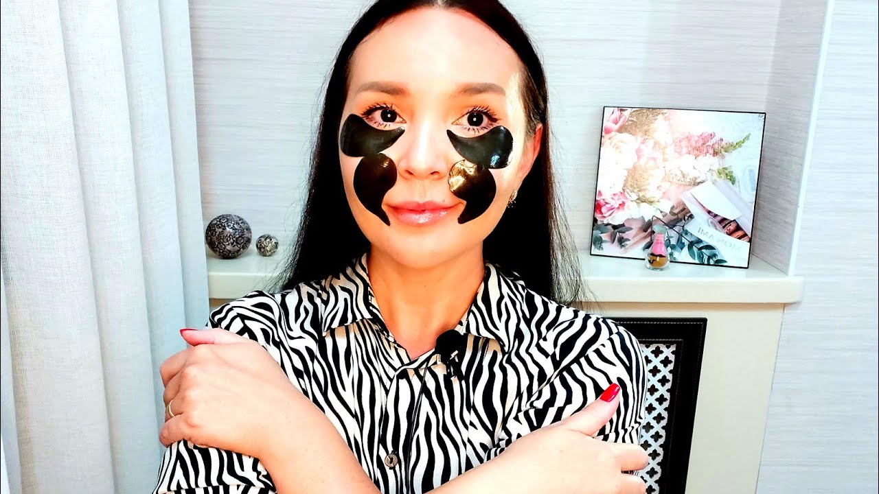 ГИДРОГЕЛЕВЫЕ ПАТЧИ FARM STAY с золотом и чёрным жемчугом | Black Pearl & Gold Hydrogel Eye Patch