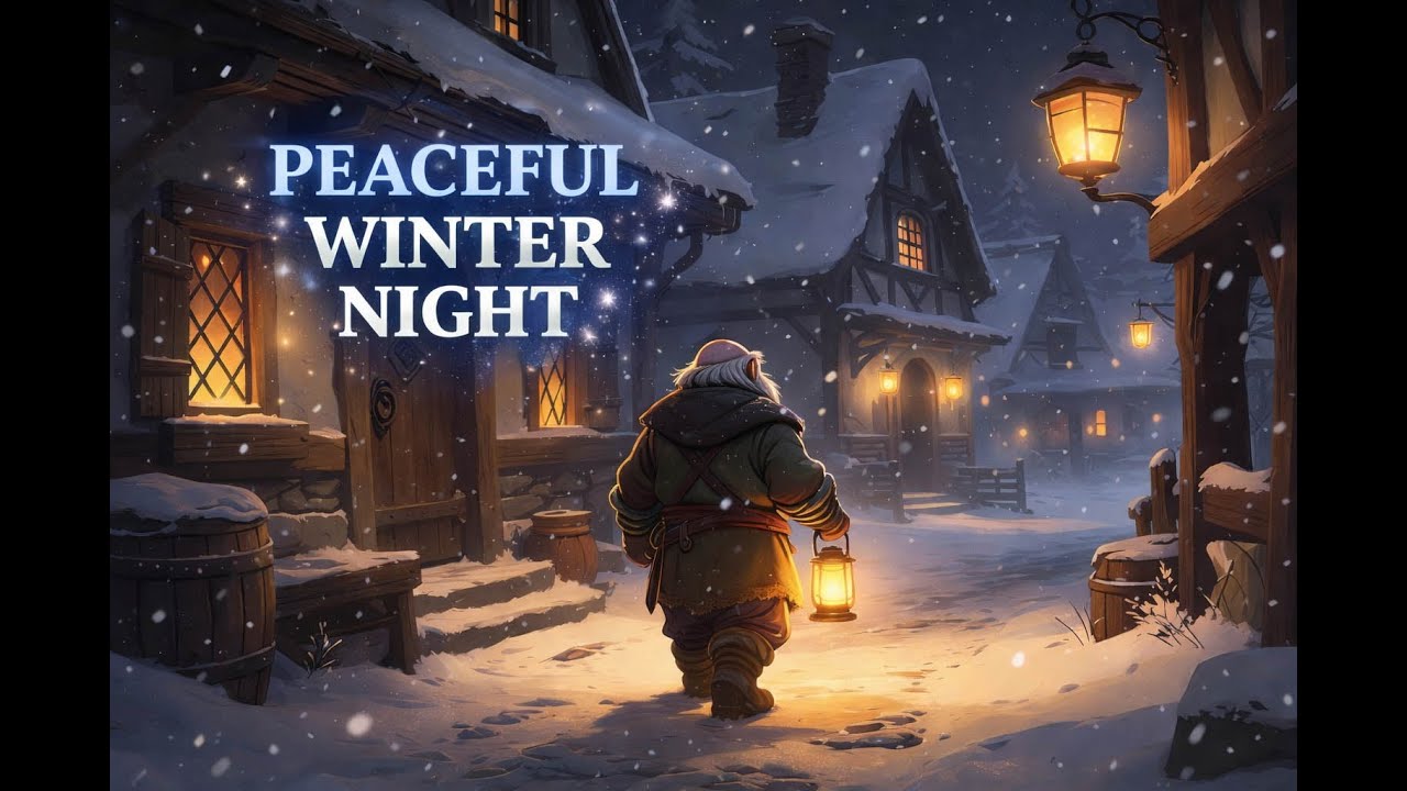Peaceful Winter Night | Cozy Medieval Fantasy Music for Sleep & Relaxation