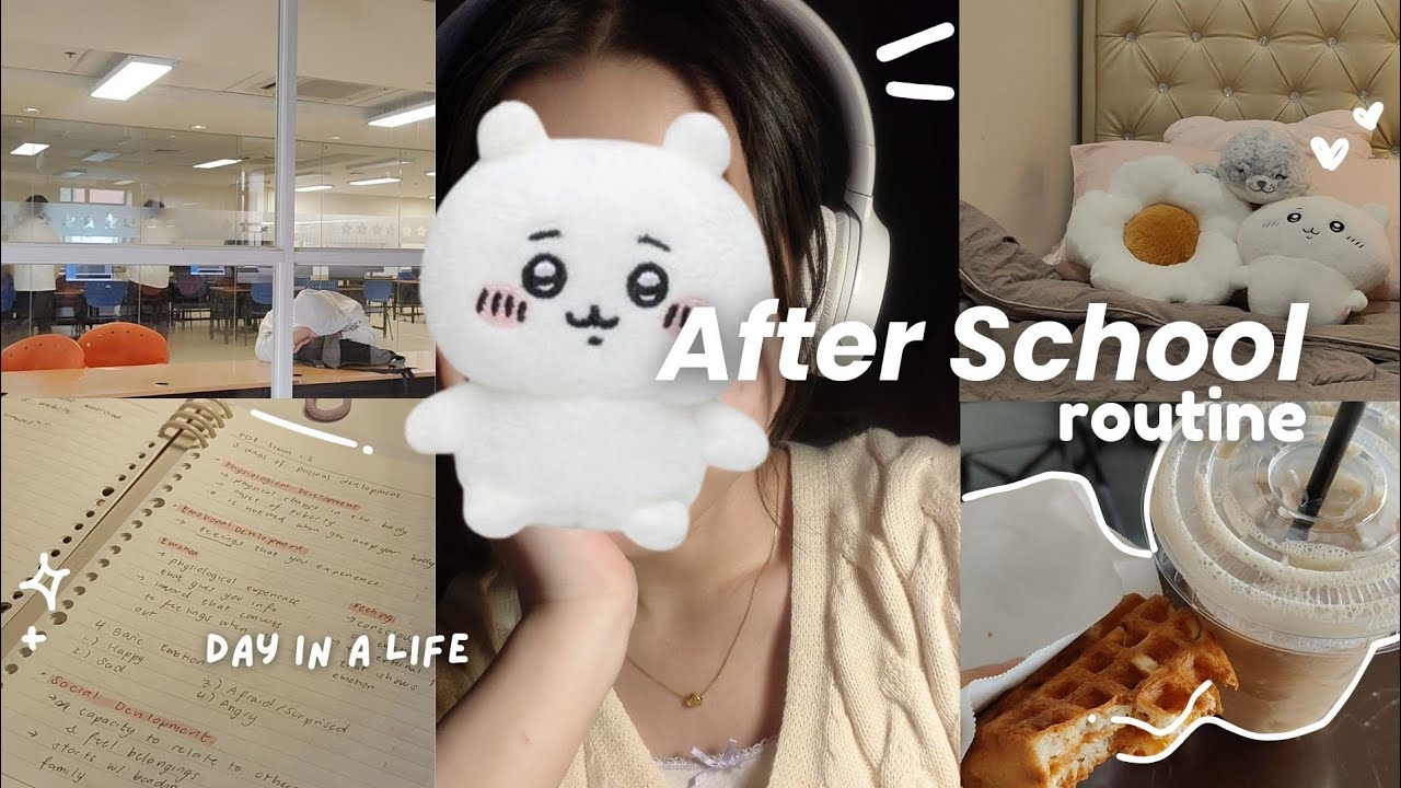 Cozy After School Routine 🖊️✨ | late night study sessions, note-taking, unboxing chiikawa, etc.