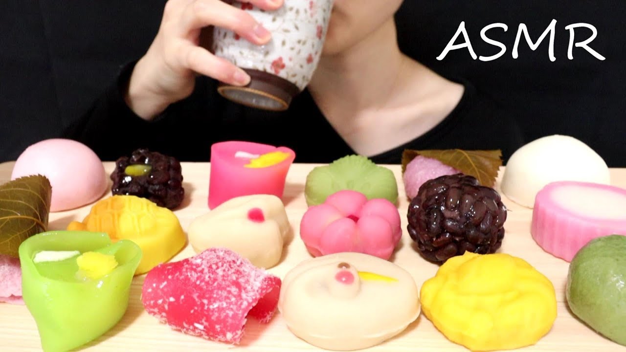 [ASMR] Есть японские новогодние сладости