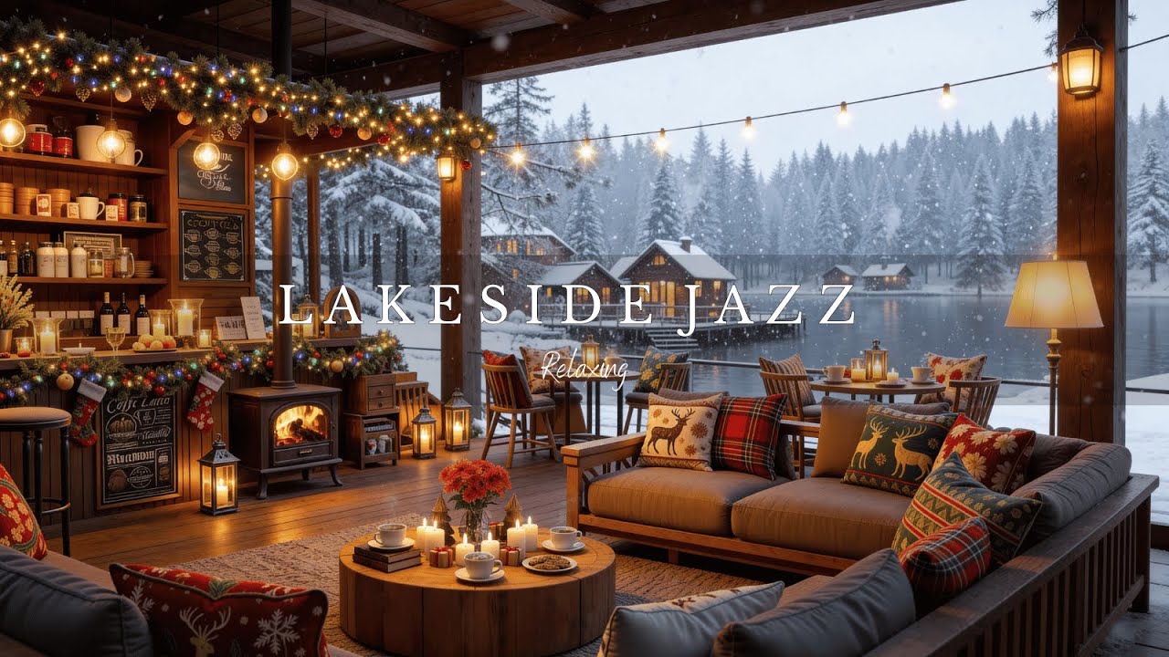 Lakeside Jazz at a Cozy Café 🌲 Calm Jazz for Relaxing & Working