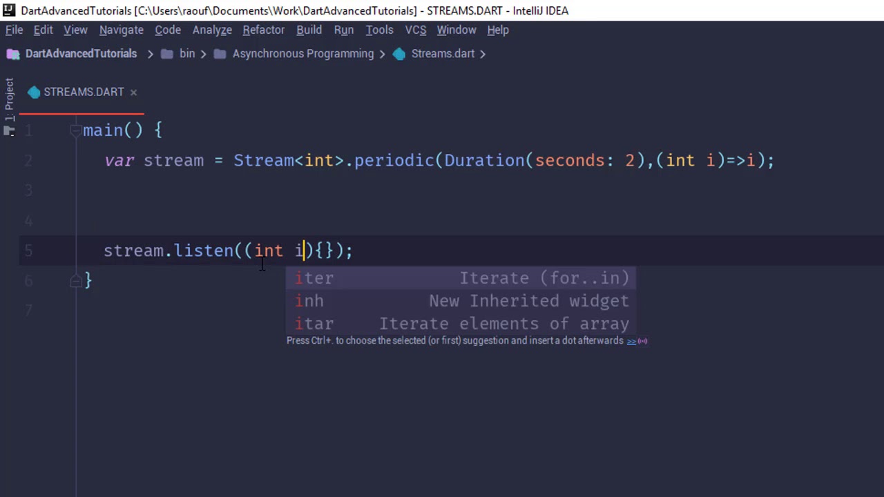 Asynchronous programming in dart - Streams بالعربية