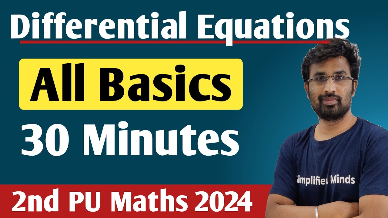 Differential Equations | Basics, Order and Degree, Solutions | 2nd PUC Mathematics 2024