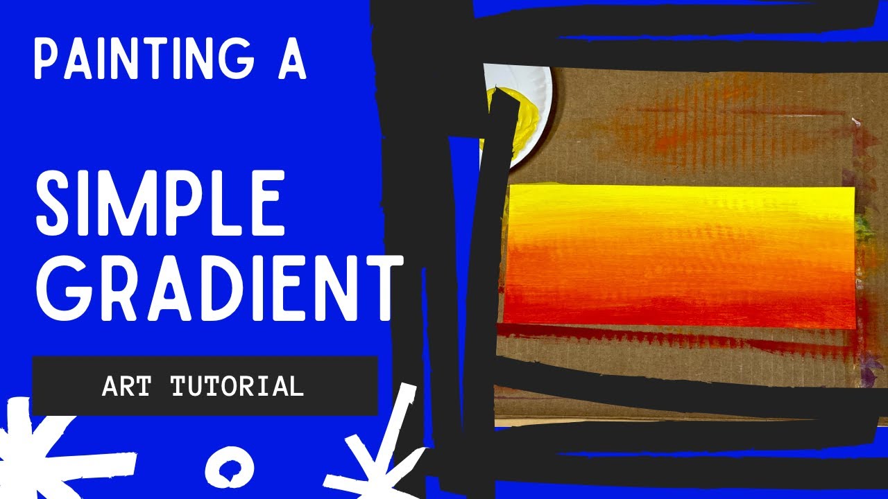 How to Paint a Simple Gradient with Tempera Paint for Kids