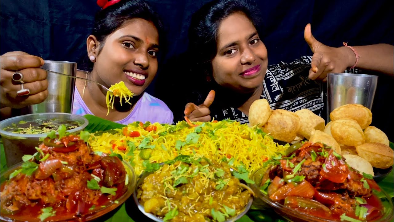 Testi noodles with spicy manchurian 🔥😋 and chatpata pani puri 🤤🤤👌👌