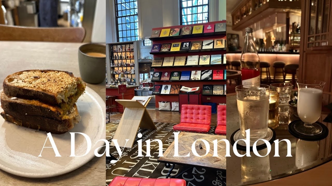 A Lovely Day in London | Exploring Bookstores, Bakeries,Bar & Restaurant in a Historical Building