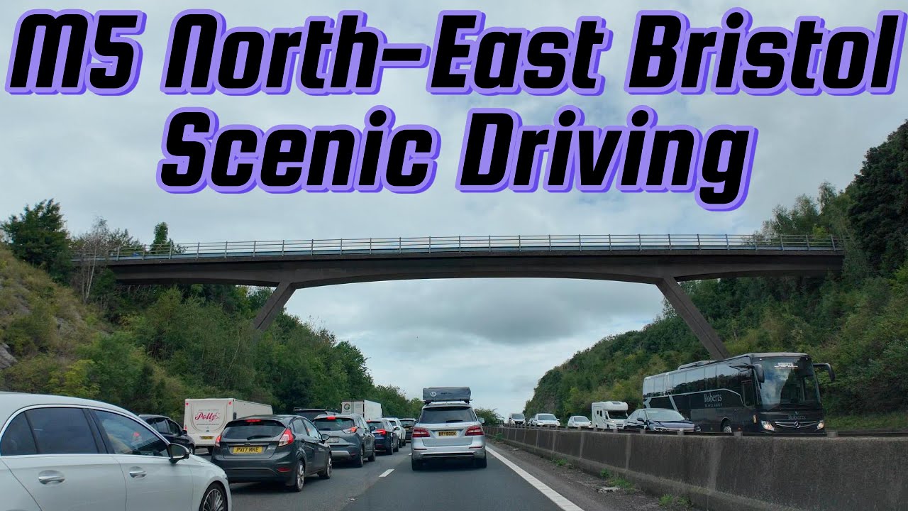 4K UHD  Scenic Tour M5 North East towards Bristol South West England UK | Non Walking Tours