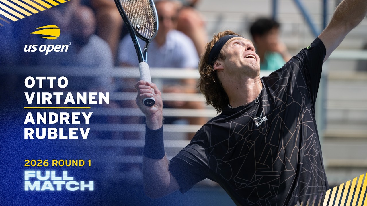 Otto Virtanen vs. Andrey Rublev Full Match | 2026 US Open Round 1