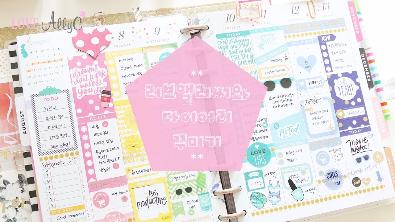 러브앨리씨와 함께 다이어리 꾸미기 &hearts; PLAN WITH ME