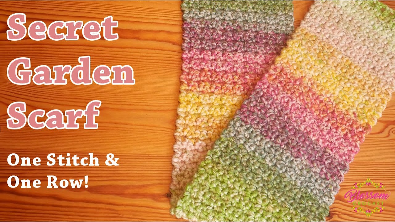 EASIEST Crochet Scarf EVER - The Secret Garden Scarf! 🌸 One Stitch & One Row!