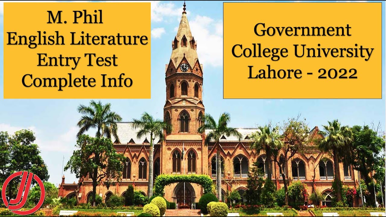 M.Phil English Literature in Govt. College University (GCU) Lahore | GAT, Fee, Timing, Admission
