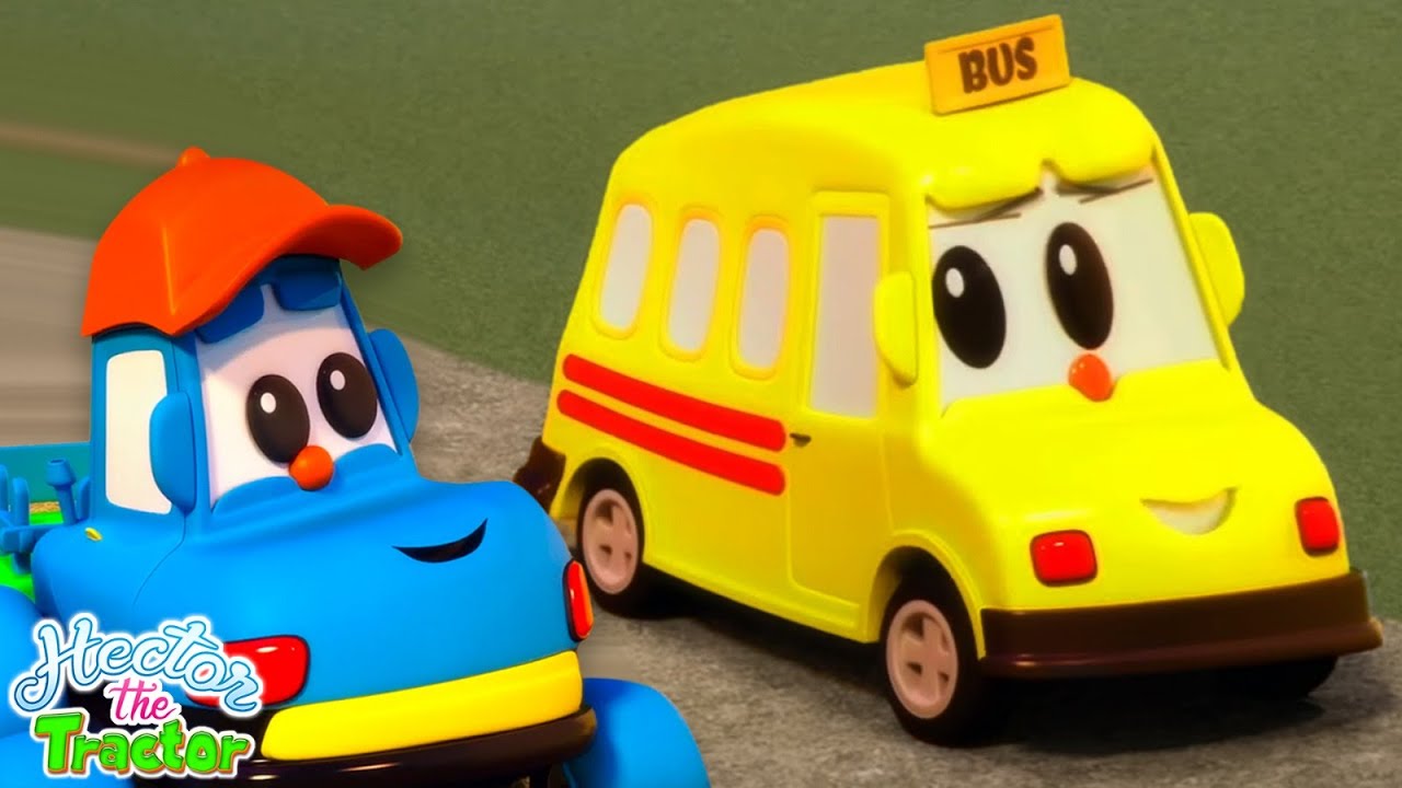 Wheels On The Bus with Hector The Tractor, Bus Song and Preschool Rhymes