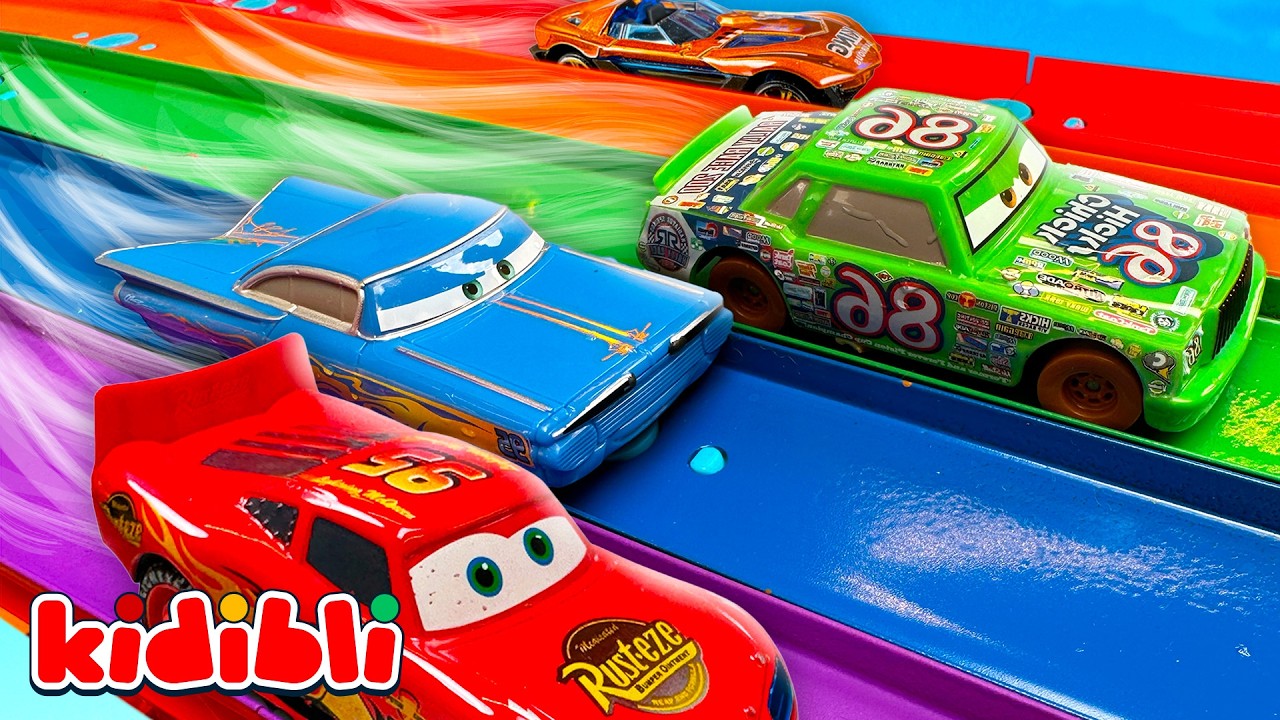 CARS VS HOTWHEELS: The Ultimate Toy Car Race! 🚘🏁 Disney Cars Cartoon for Kids | Kidibli