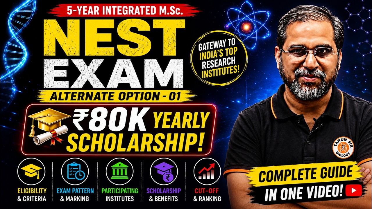 NEST Exam 2027 | Alternative Option #1 for NEET Aspirants | 5Year Integrated M.Sc | ₹80K Scholarship