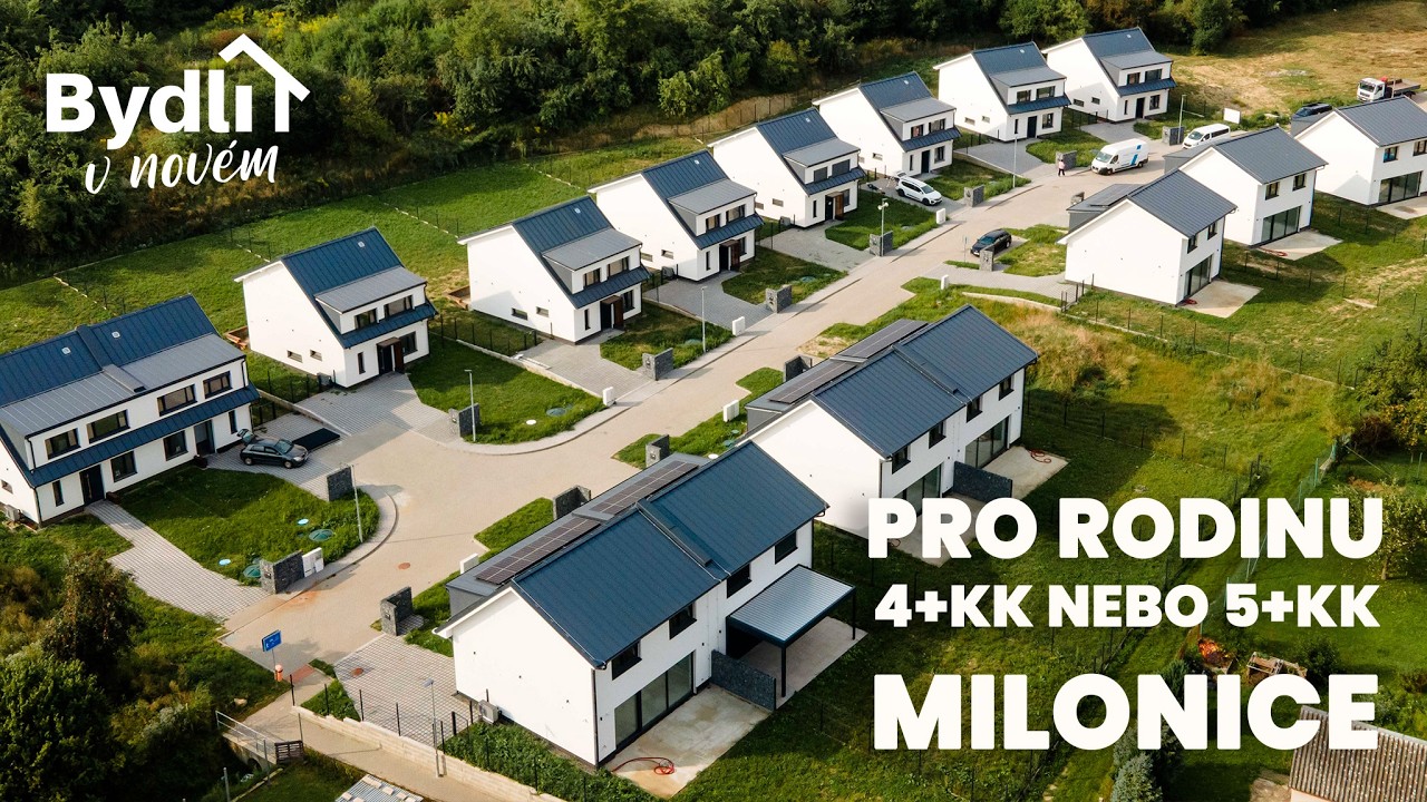 Novostavby 4+kk a 5+kk s FVE. Milonice u Vyškova