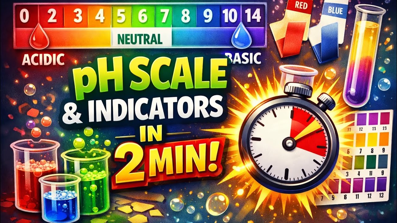  PH Scale and Indicators | Class 10 Chemistry | Board Exam Important| Quick Revision in 2 minutes