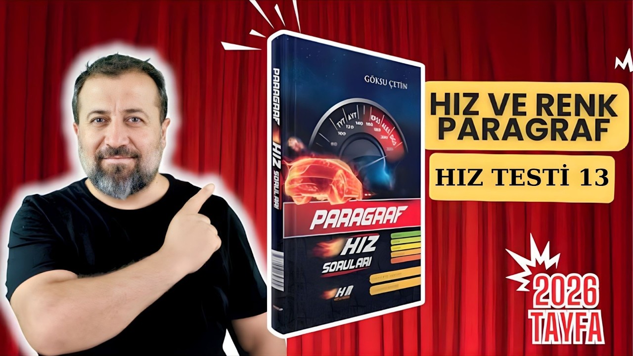 🏎️💨 PARAGRAF HIZ SORULARI - Hız Testi 13 - Video Çözümü 🏎️💨
