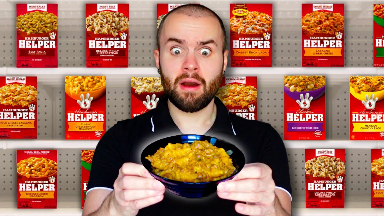 Man Eats HAMBURGER HELPER For 24 HOURS!