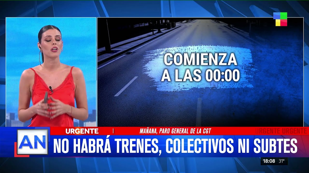 PARO GENERAL POR LA REFORMA LABORAL: transporte y servicios afectados