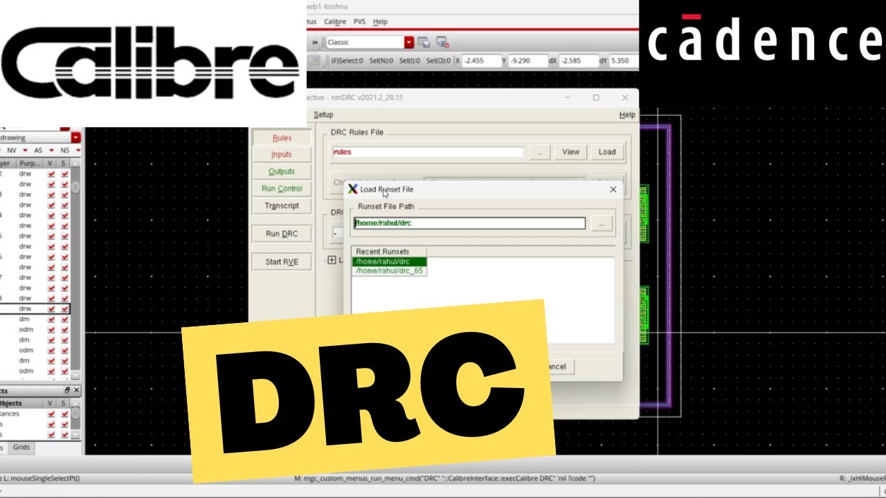 Cadence-16: DRC макета в Calibre | Проверка правил проектирования (DRC) || Моделирование после ма...