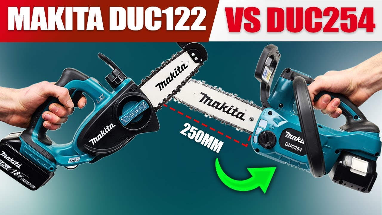 🔥WELCHE IST BESSER?🧐 MAKITA AKKU KETTENSÄGEN DUC122 vs DUC254 Vergleichstest😱 - DUC122 vs DUC254