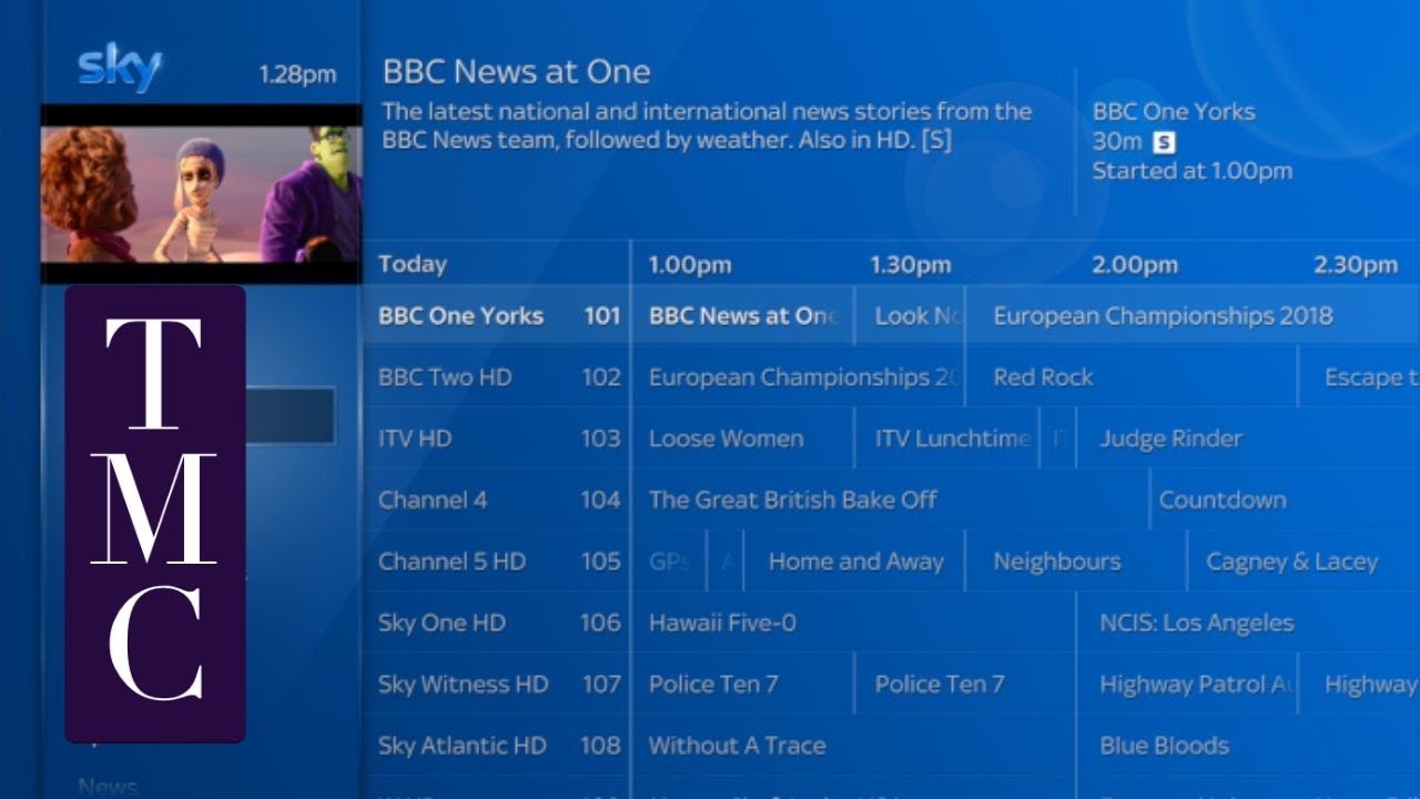 Four channels gone from Sky EPG