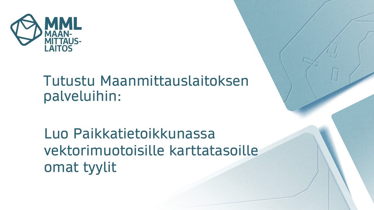 Paikkatietoikkunan Omat tiedot - omat tyylit