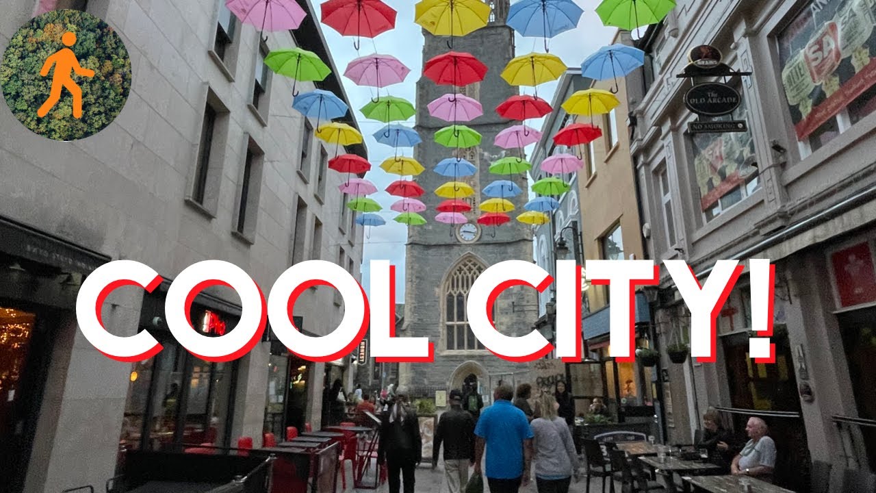 Cardiff Wales - 4K Virtual Walk to Castle - Downtown City Centre