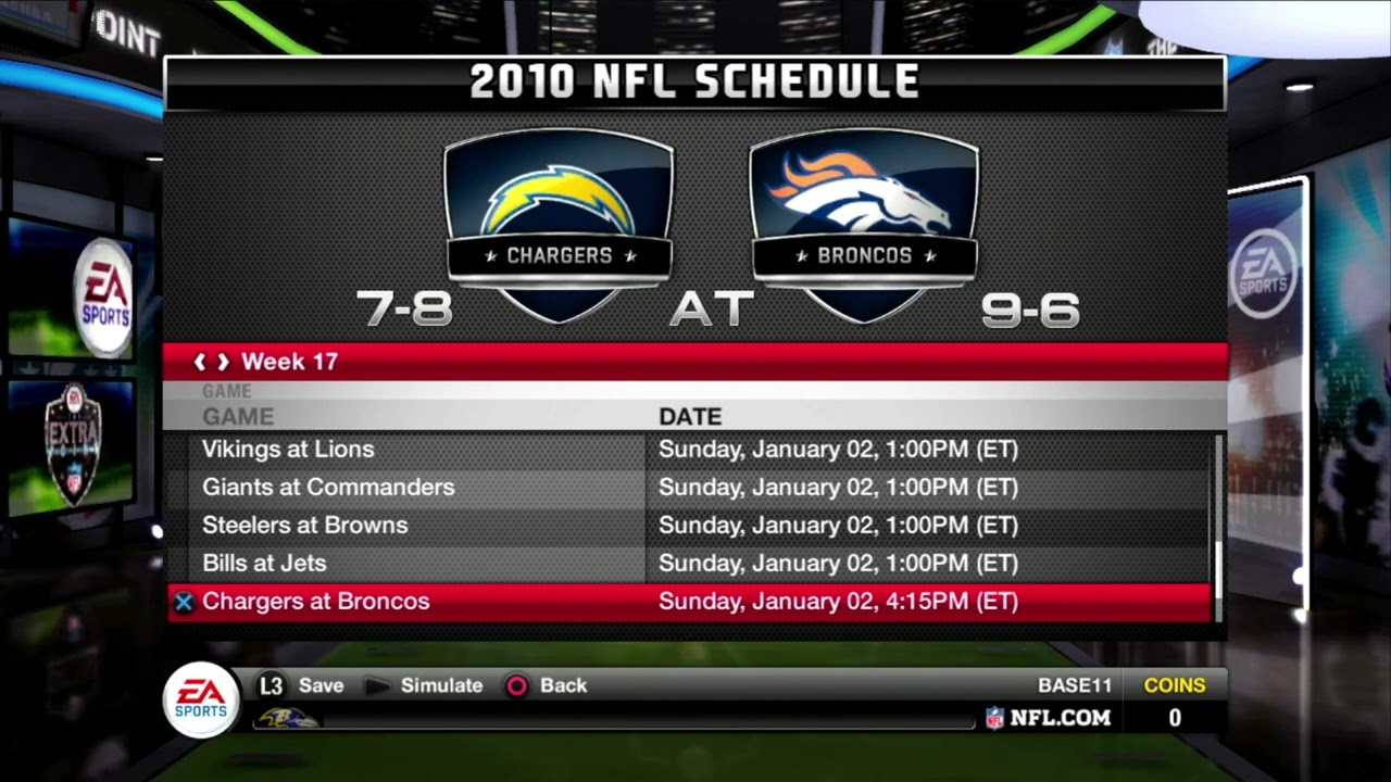 Reborn Sports Network Presentation -Madden 11 Mod yr 1. wk16 Ravens vs. Browns (Part 6/6)