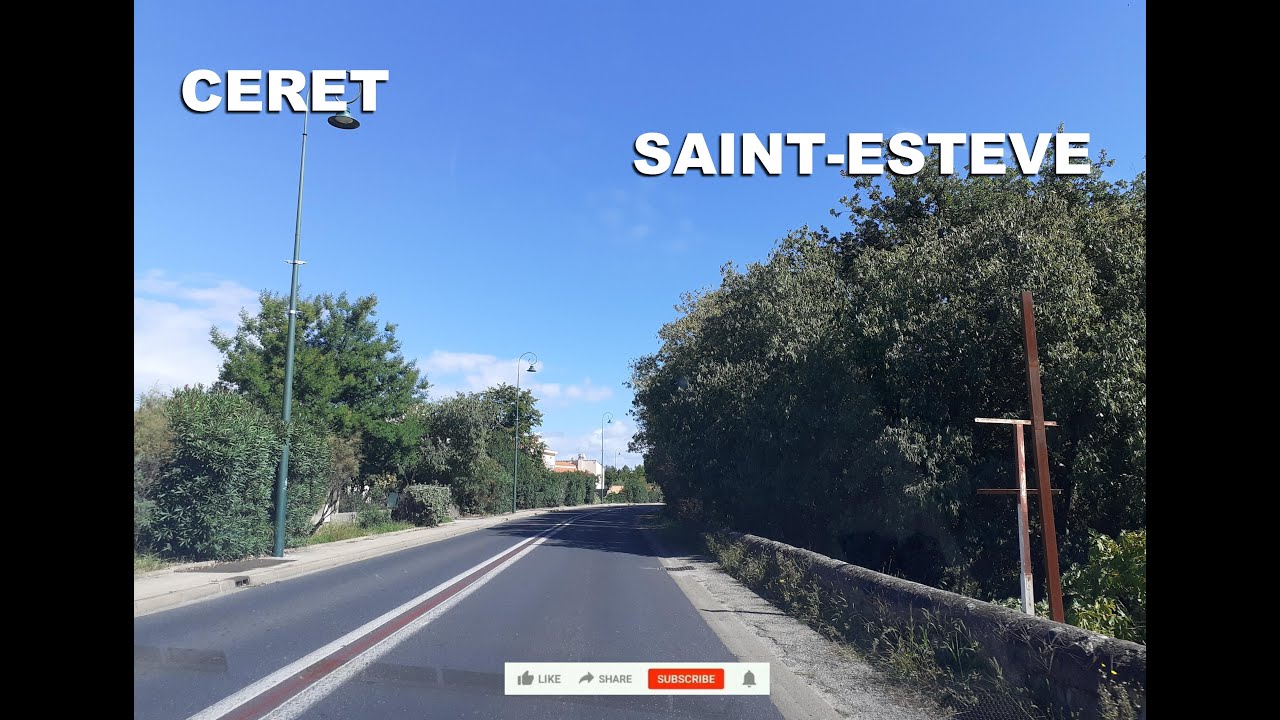ASMR RELAXATION : DRIVING ON FRENCH ROADS PART 10 (Conduite entre CERET et SAINT-ESTEVE)