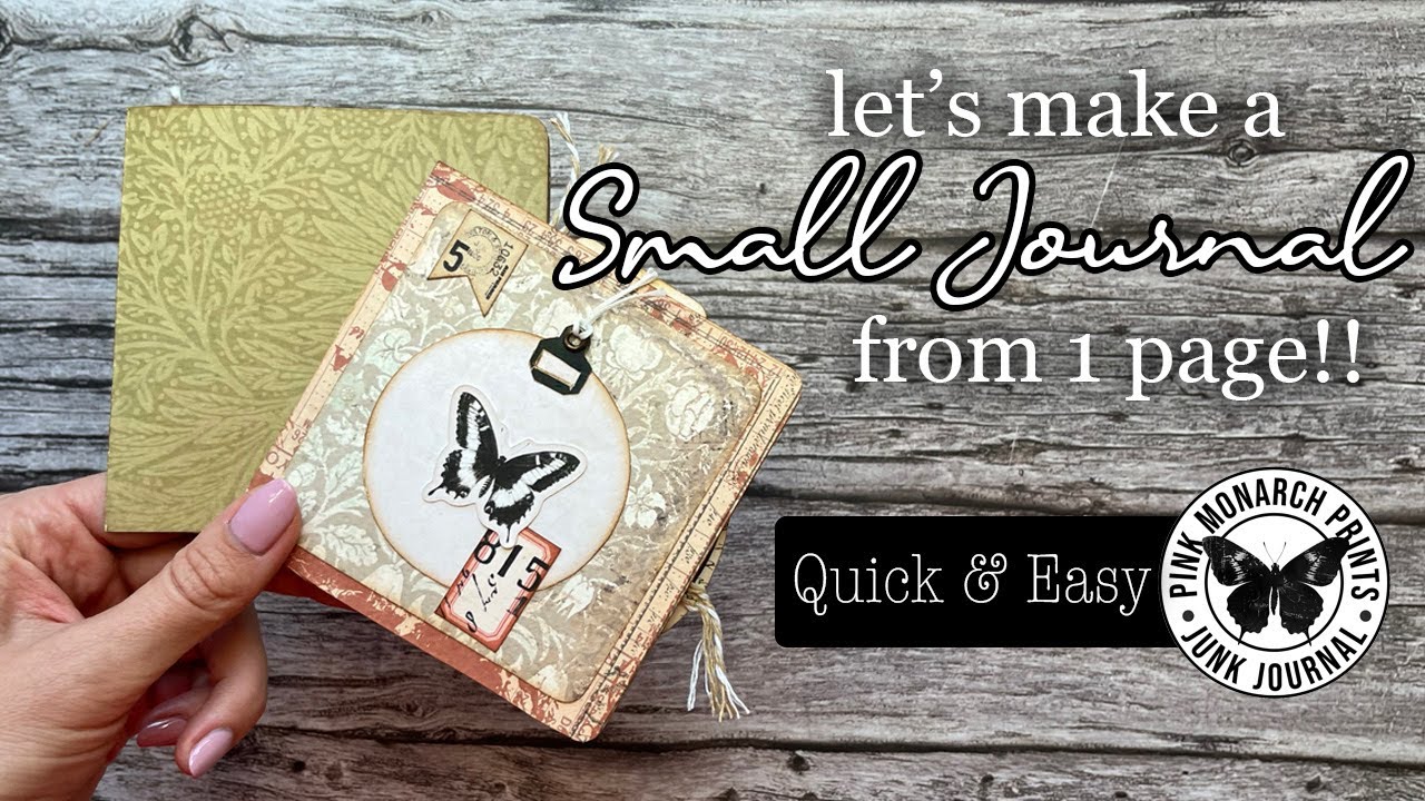 One page wonder! Using ONE square page to make a small journal! (And an exciting announcement!)