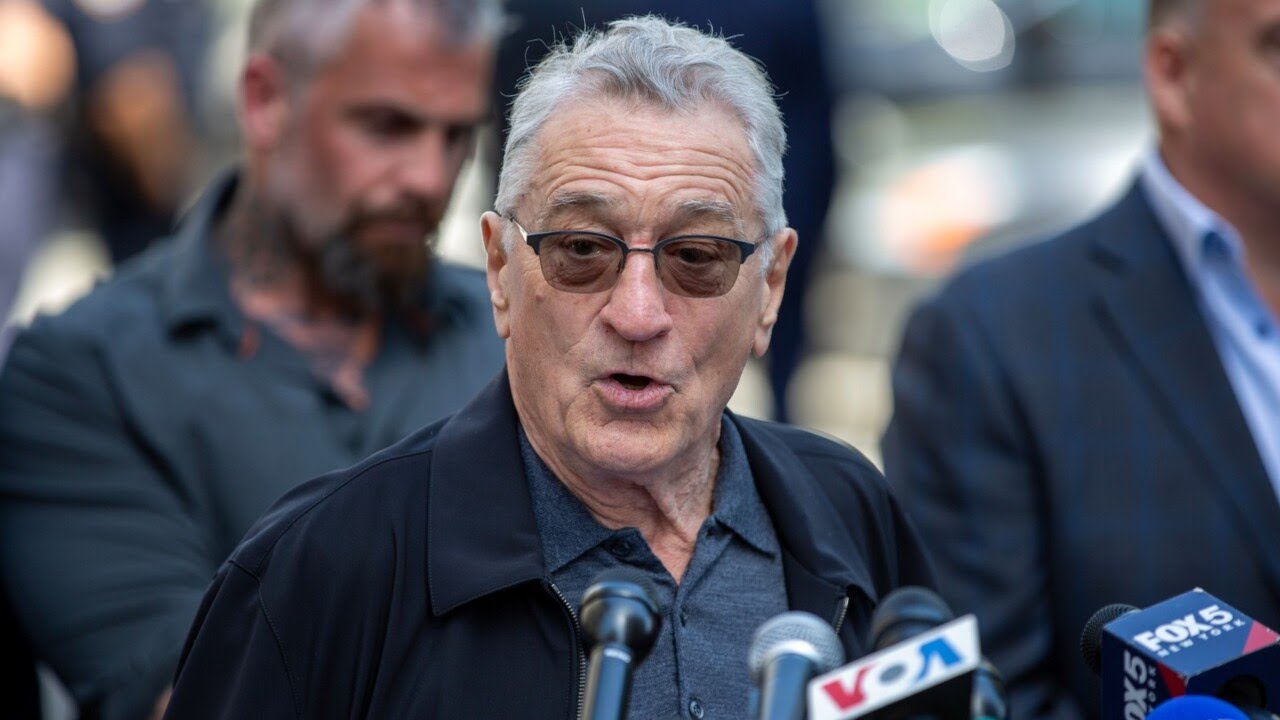 &lsquo;Embarrassing&rsquo;: Robert De Niro plays &lsquo;paranoid, delusional lunatic&rsquo; outside Trump courtroom