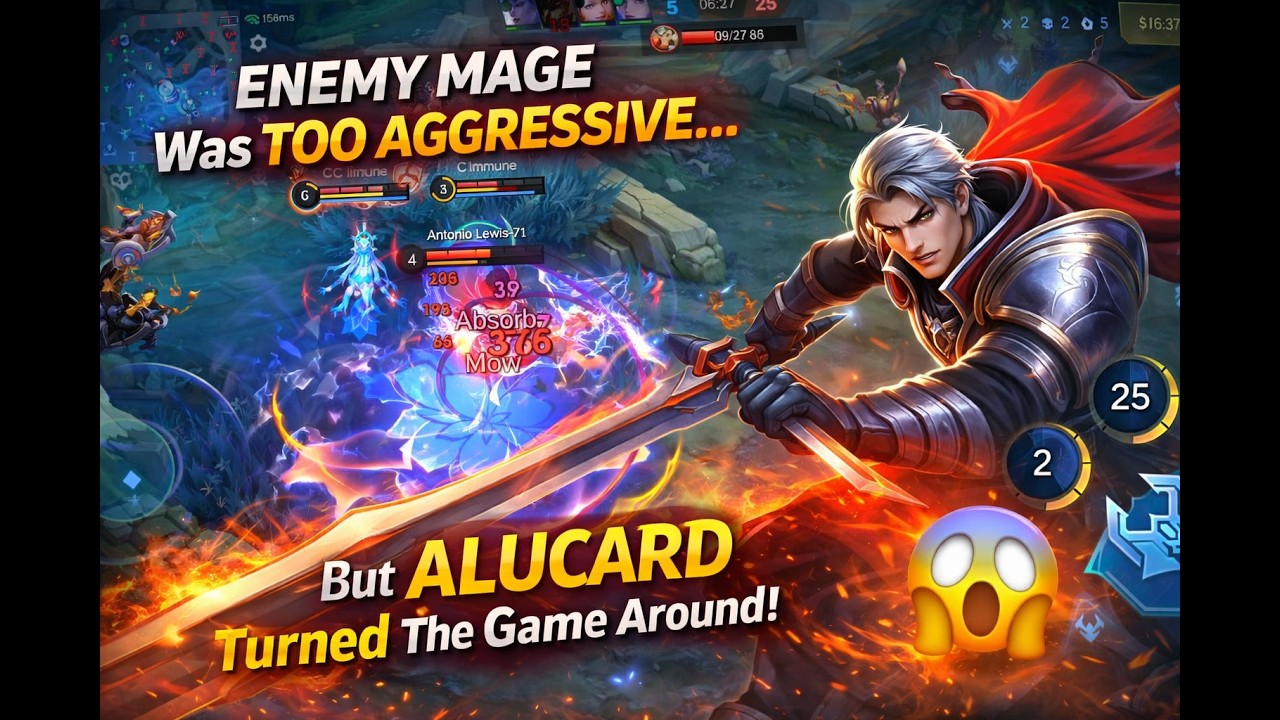 ALUCARD Comeback Gameplay 🔥 Enemy Mage Was So Aggressive | MLBB