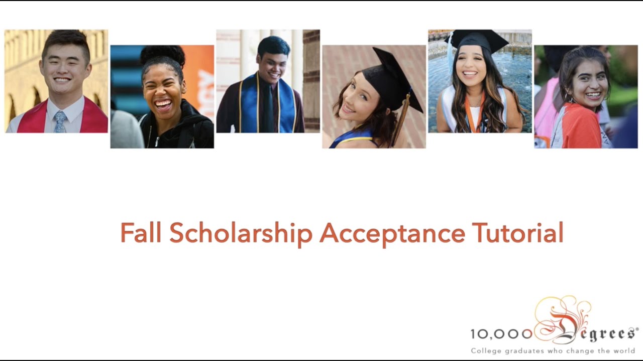Fall Scholarship Acceptance Tutorial