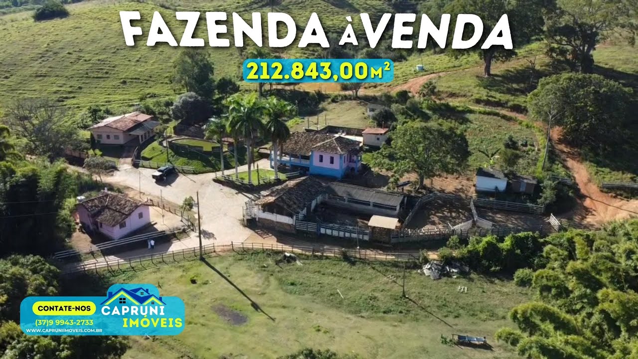 Linda Fazenda à venda com 212.843m² em uma ótima localização em Carmópolis de Minas-MG.