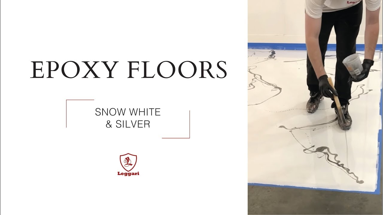 Snow White and Silver Epoxy Floor Tutorial