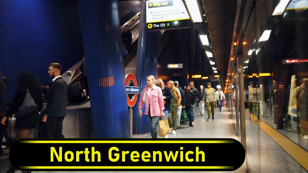 Tube Station North Greenwich - London 🇬🇧 - Walkthrough 🚶