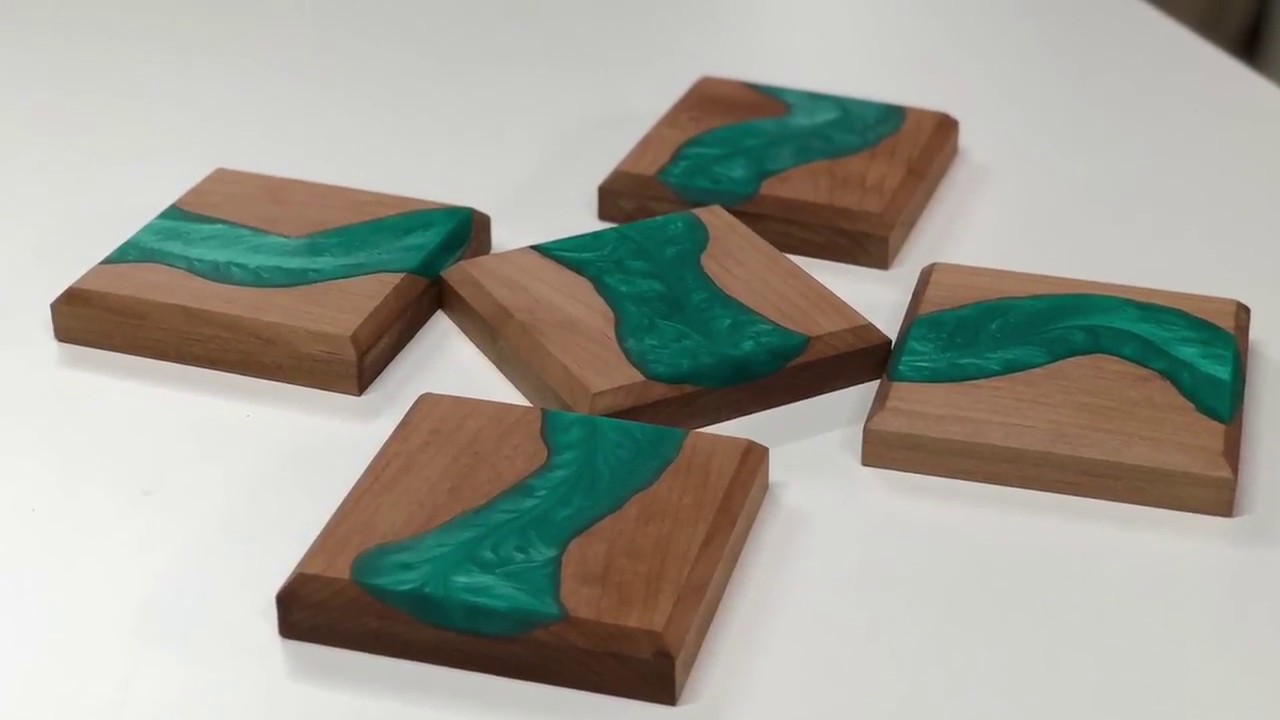 How to make epoxy river coasters