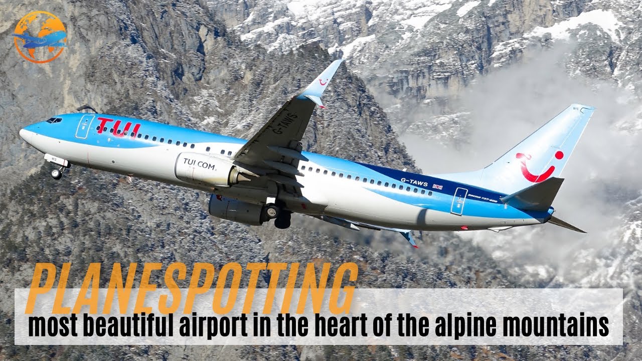 (4K) PLANESPOTTING in Innsbruck (INN/ LOWI) from planespotters view [21.12.2024]