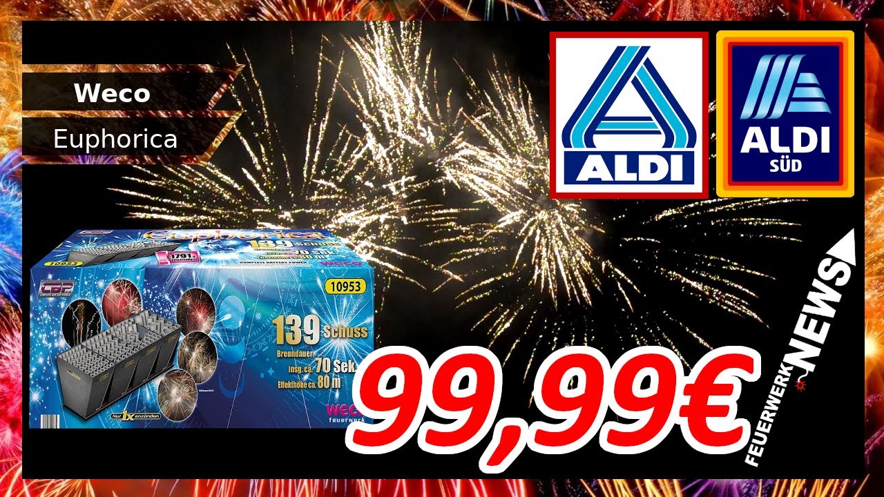 ALDI EUPHORICA WECO| 50mm Verbundfeuerwerk | Gefächert