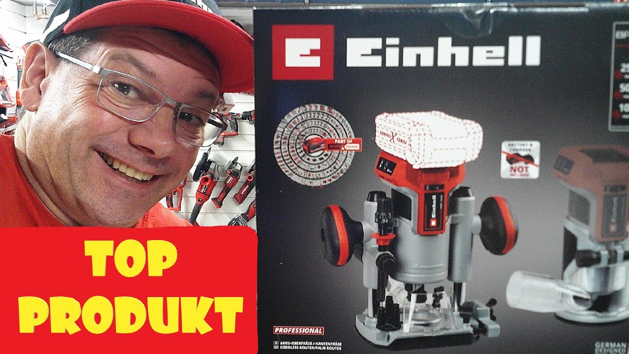 Einhell Akku Oberfräse Einhandfräse TP-RO 18 Li BL Unboxing powerXchange @Einhell Harry