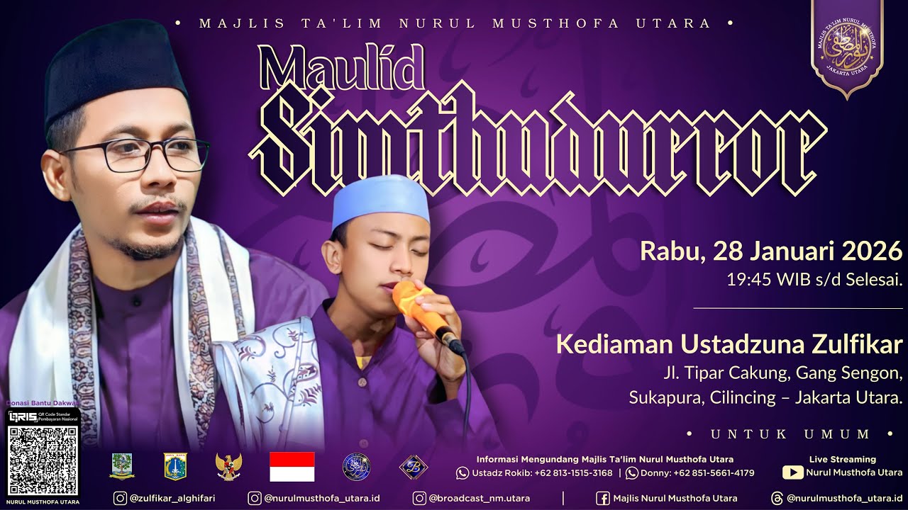 🔴[LIVE] MAULID SIMTHUDURROR | Kediaman Ustadzuna Zulfikar S. AL-Ghifari | Rabu, 28 Januari 2026
