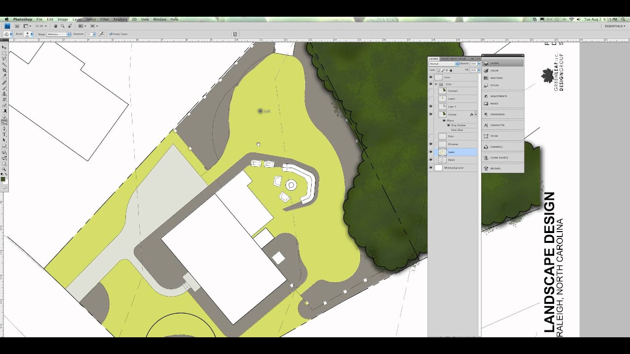 Site Plan Rendering in Photoshop