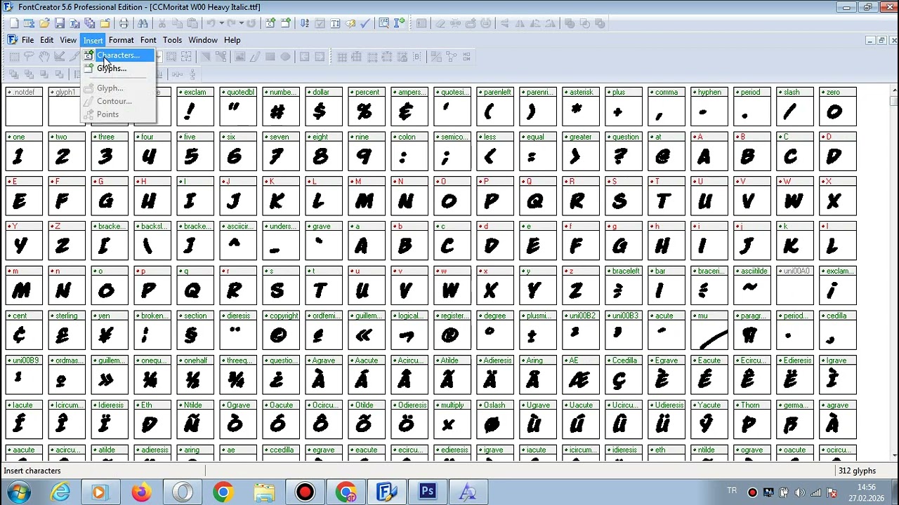 FONTA TÜRKÇE KARAKTER EKLEME