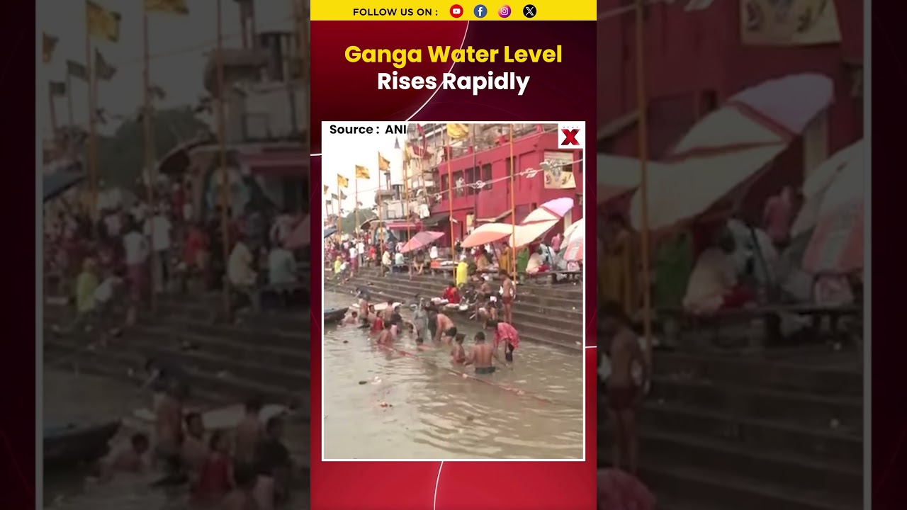 Watch! Ganga River Water Level Rises in Varanasi After Heavy Rainfall | NewsX