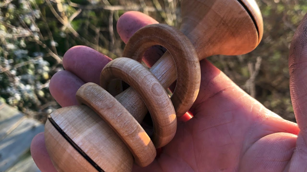 Pole Lathe - Making a BABY'S RATTLE
