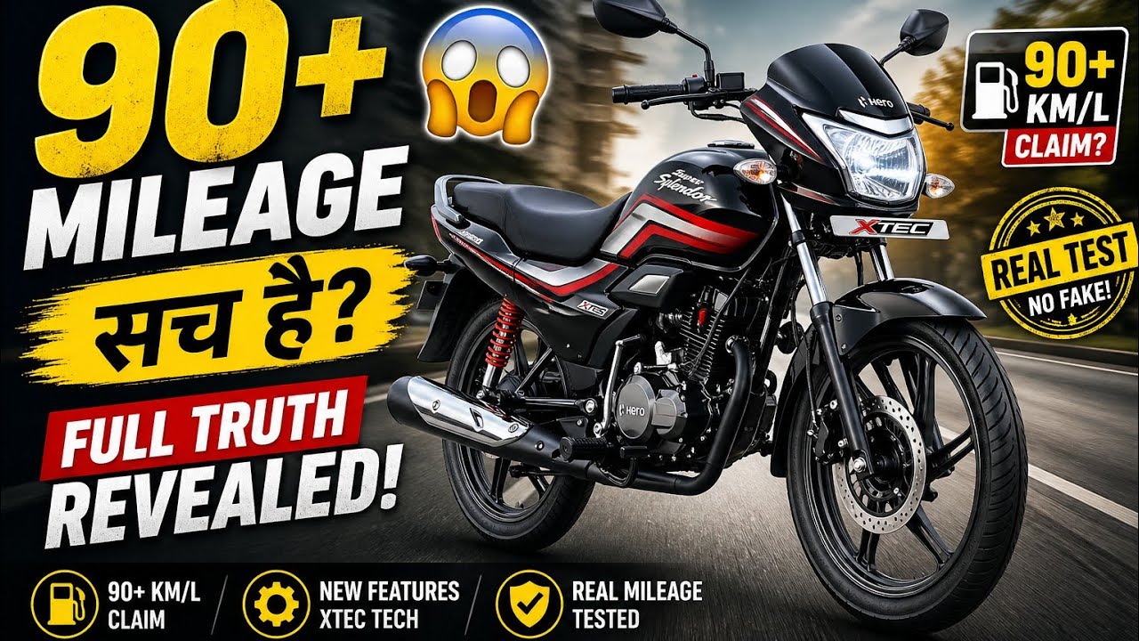 Hero Super Splendor XTEC 2026 –Full Review, Mileage Test, Features & Price Smart 125cc Commuter Bike