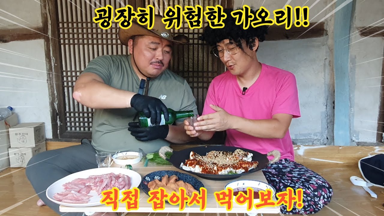도보포인트에서 굉장히 위험한 가오리 직접 잡아서 먹어보자!