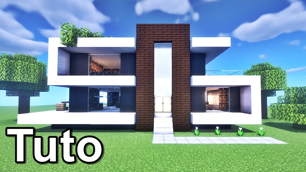 Minecraft Tuto - Maison Ultra Moderne !!