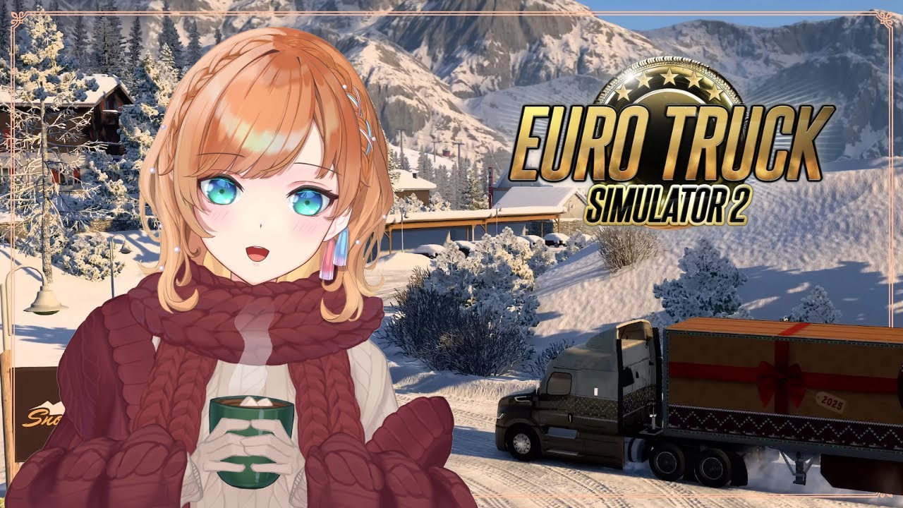 【Euro Truck Simulator 2】お正月のまったり雪国ドライブinウィンターランド！🚛❄️ De retour à Winterland！【Vtuber 雨風ノナリィ Nonallie】